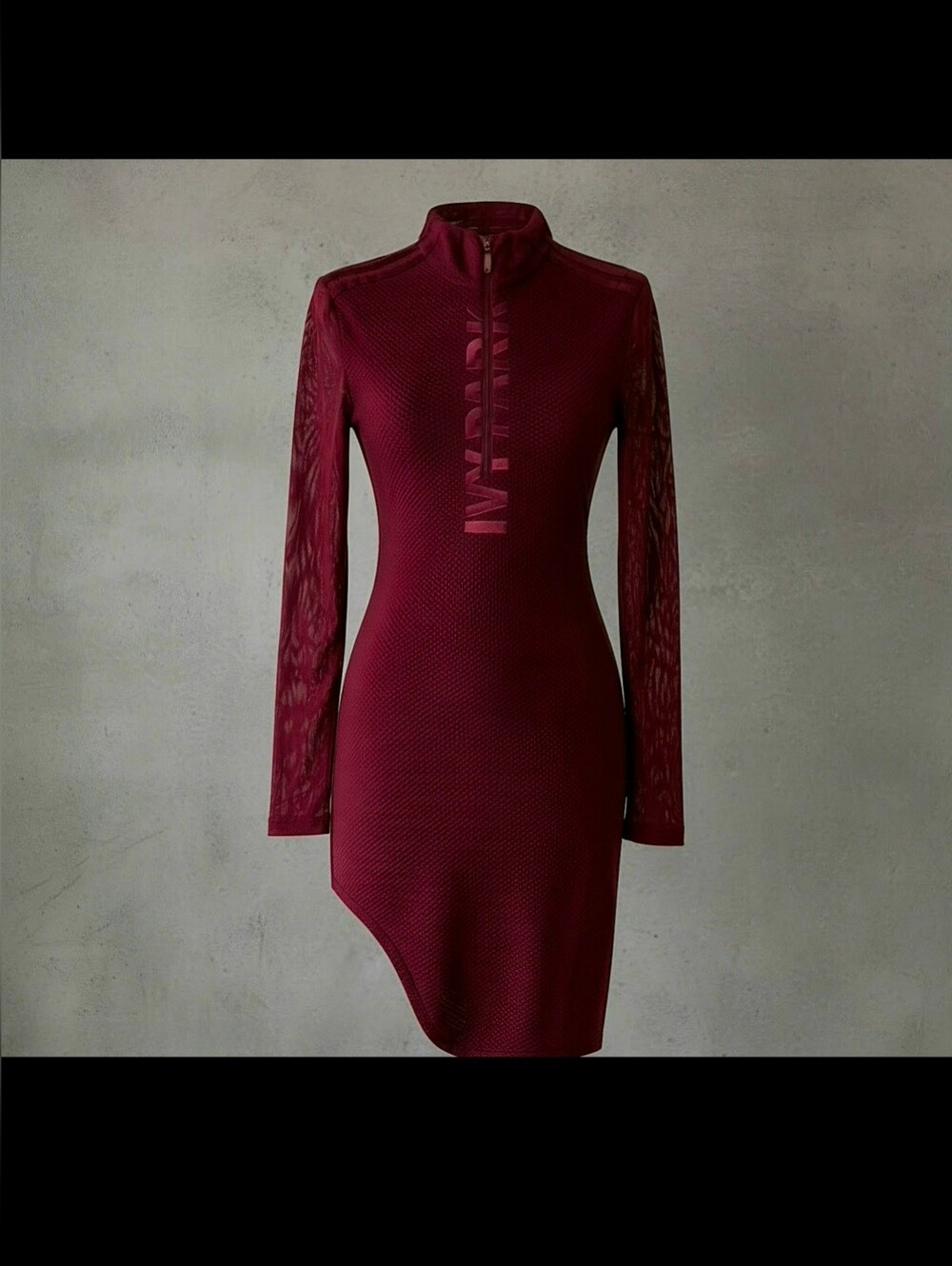 NWT Adidas x Ivy Park Asymmetrical Dress | Maroon, XL